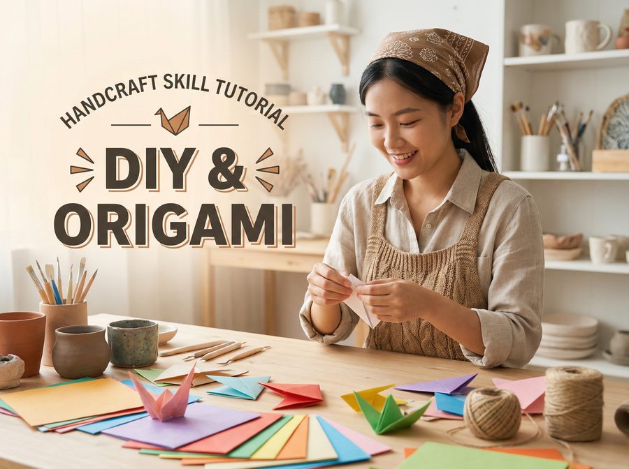 蘑菇视频手工制作视频教程-折纸艺术入门